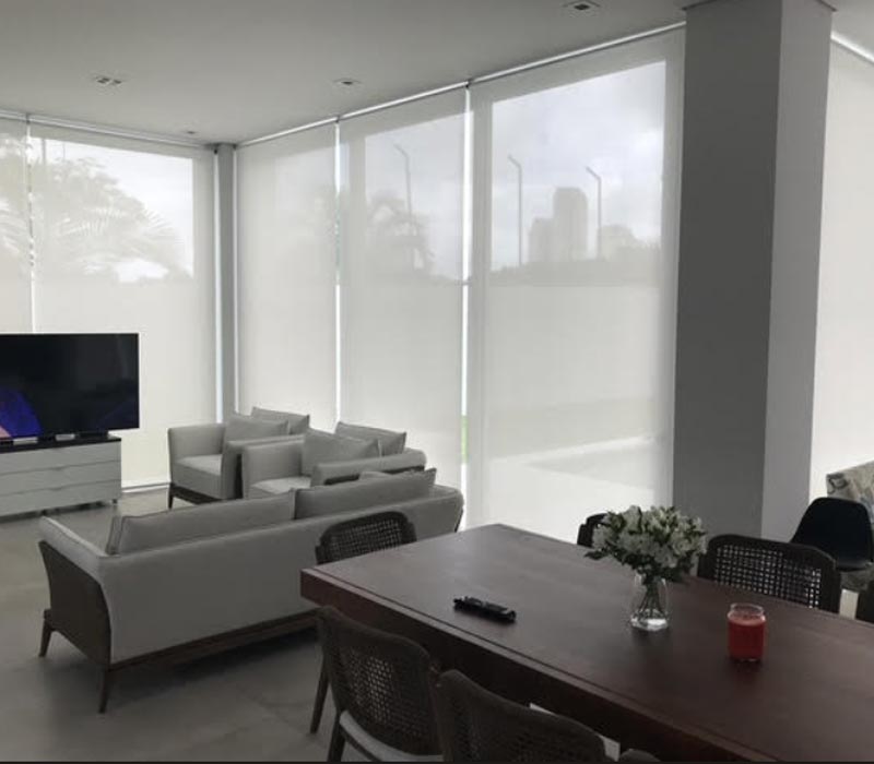 Discover DecorSelis roller shades with motorized and manual options. Furthermore, explore solar screen, blackout fabrics, and smart home integration for complete light control and privacy.