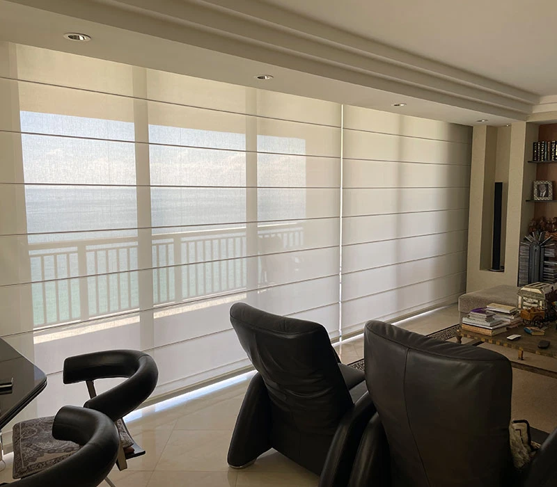 Discover DecorSelis Roman Shades that blend timeless elegance with modern functionality. Furthermore, explore light-filtering and blackout fabric options, motorized controls, and customization features for your home.