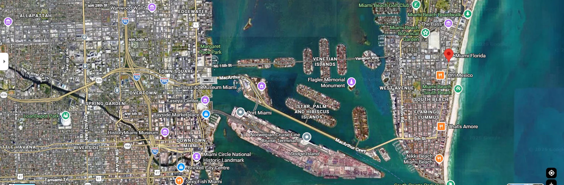 DecorSelis - Maps Miami Beach Florida Estados Unidos